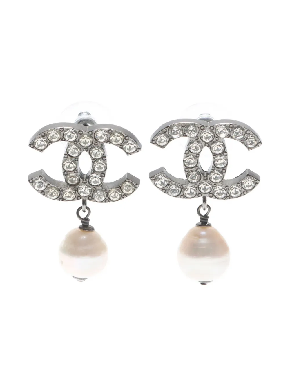 CHANEL Pre-Owned 2005 CC Mark earrings - シルバートーン CHANEL Pre-Owned 2005 CC Mark earrings - シルバートーン