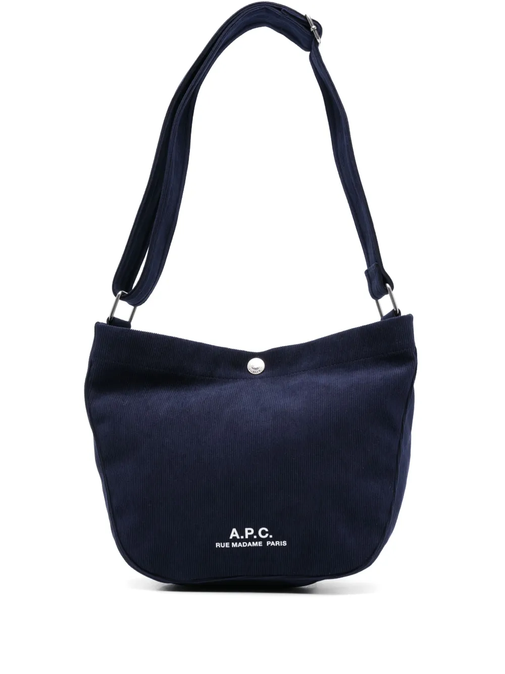 A.P.C. logo-print shoulder bag | Blue | Image 1