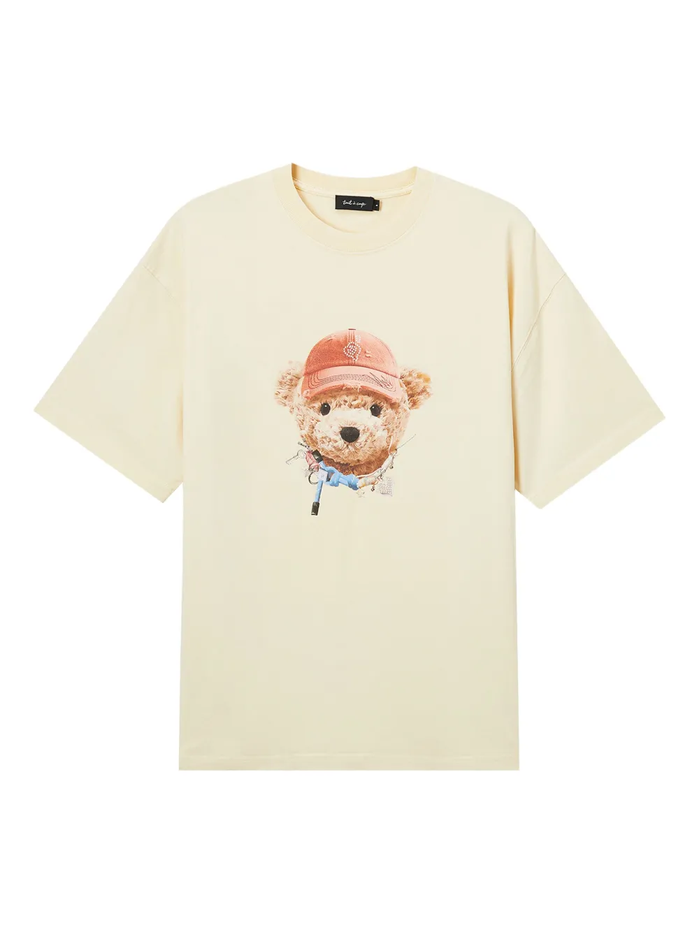 teddy bear-print T-shirt