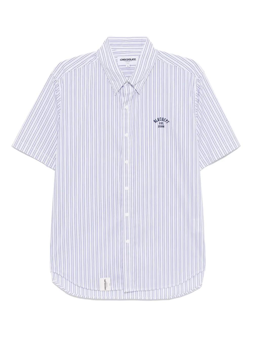 CHOCOOLATE striped short-sleeved shirt | White | Image 1