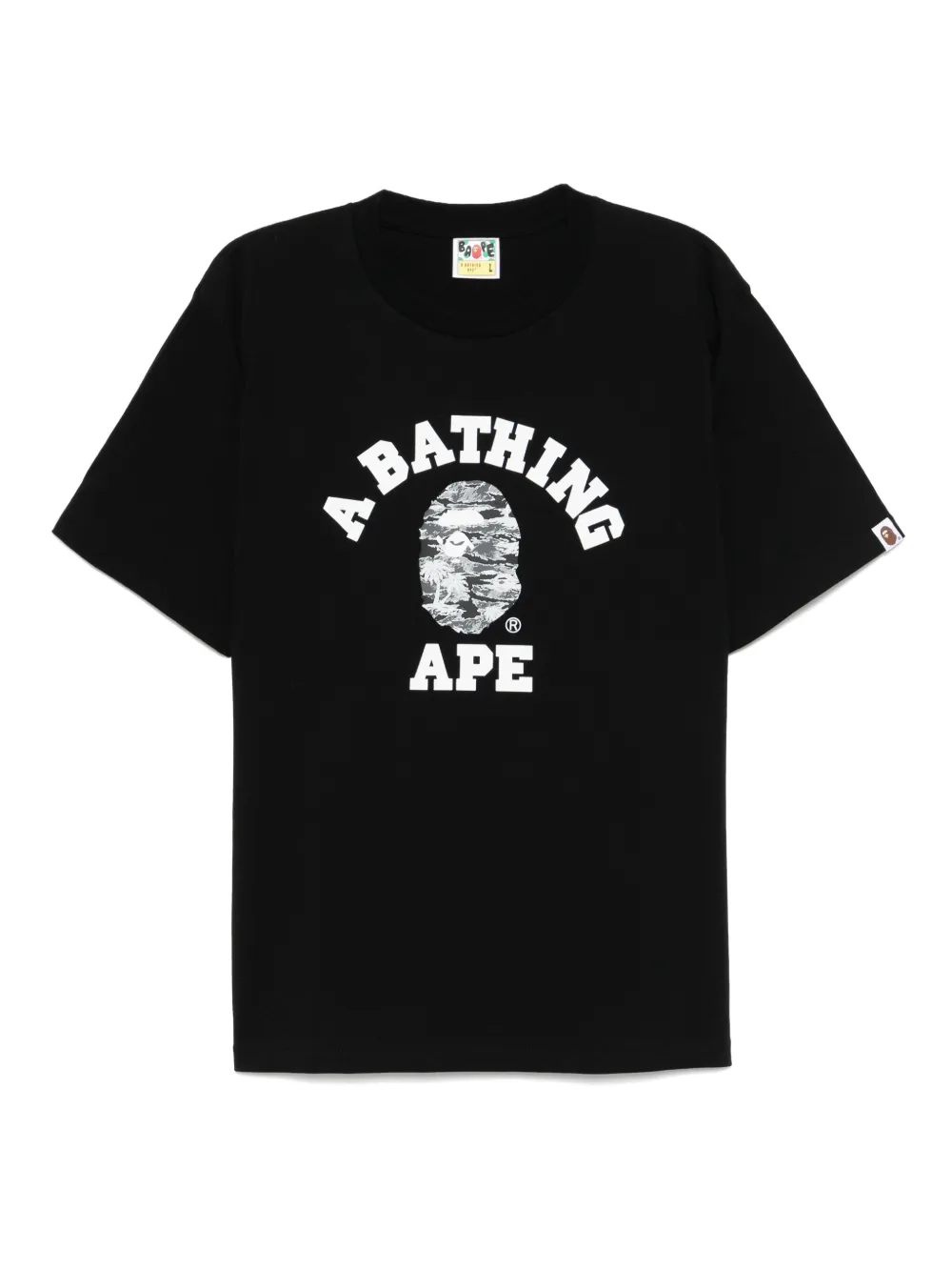 A BATHING APE® logo-printed T-shirt | Black | Image 1