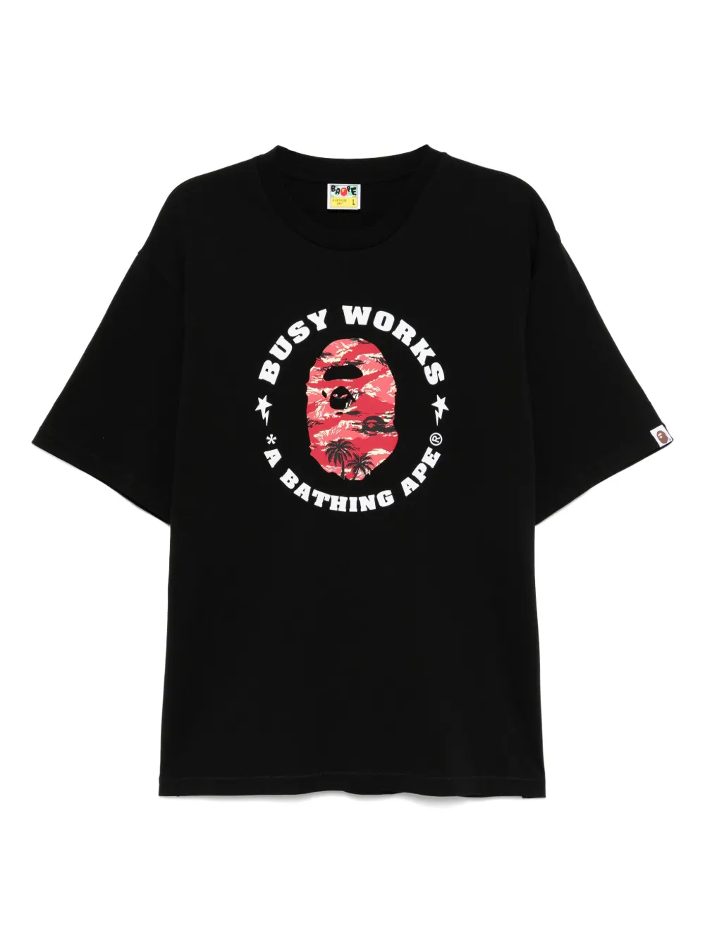 A BATHING APE® logo-printed T-shirt | Black | Image 1