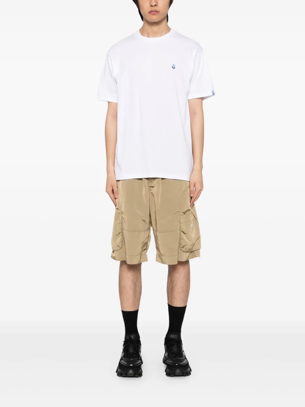 A BATHING APE logo-embroidered T-shirt - Wit