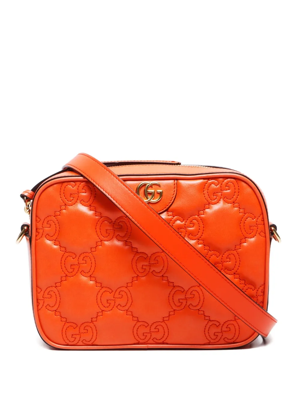 Gucci Pre-Owned 2020s マテラッセ ショルダーバッグ - オレンジ Gucci Pre-Owned 2020s マテラッセ ショルダーバッグ - オレンジ