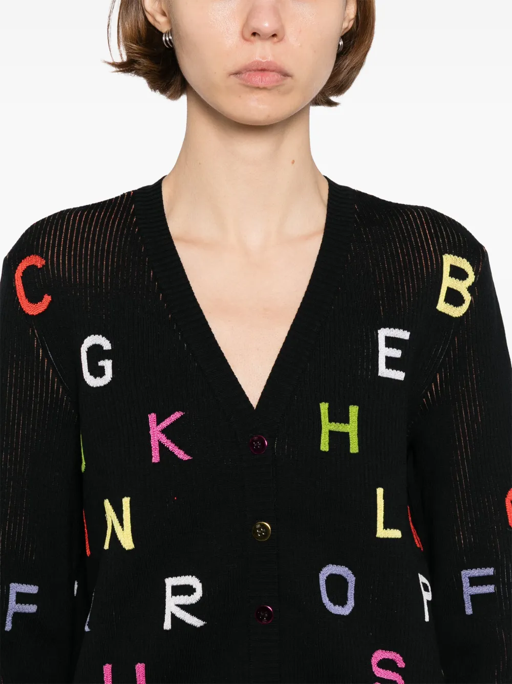 Pre-owned Chanel 2001 Embroidered Cardigan