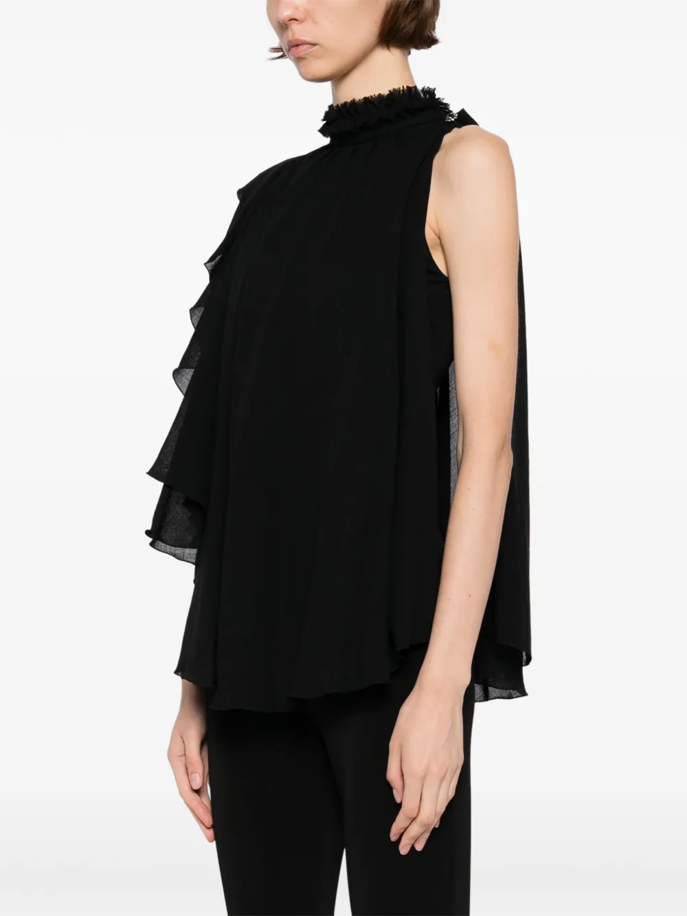 Pre-owned Chanel 2009 Sleeveless Top In Black