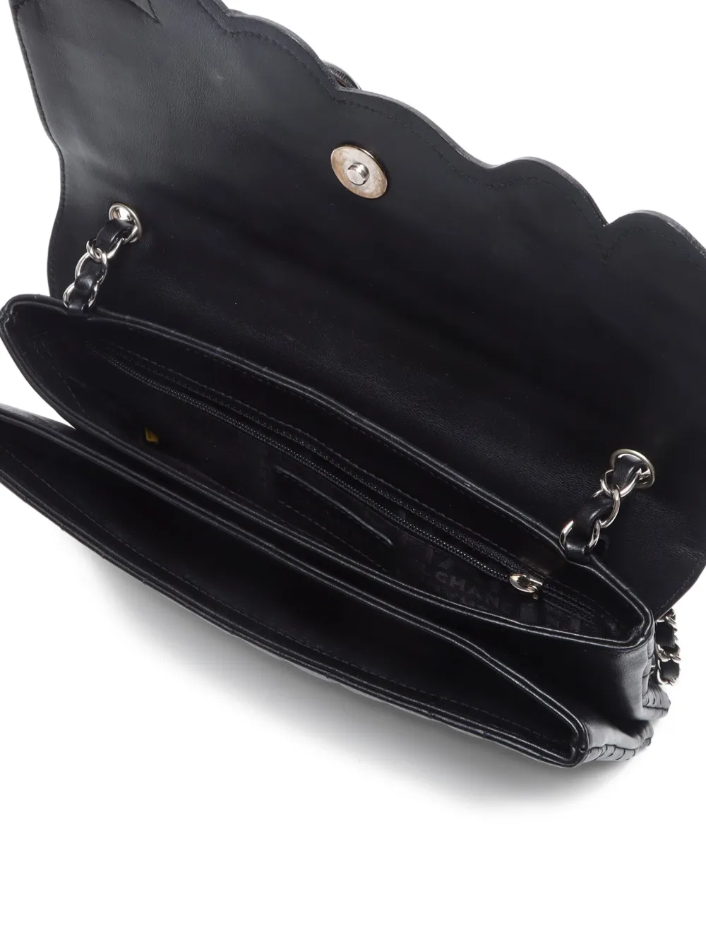 Pre-owned Chanel 2005-2006 Chocolate Bar Camelia Shoulder Bag