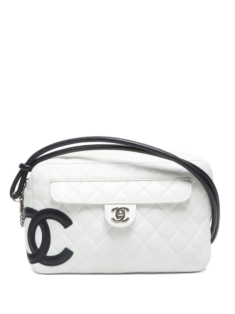 CHANEL Pre-Owned 2004-2005 Cambone Turn Lock shoulder bag | White | Image 1