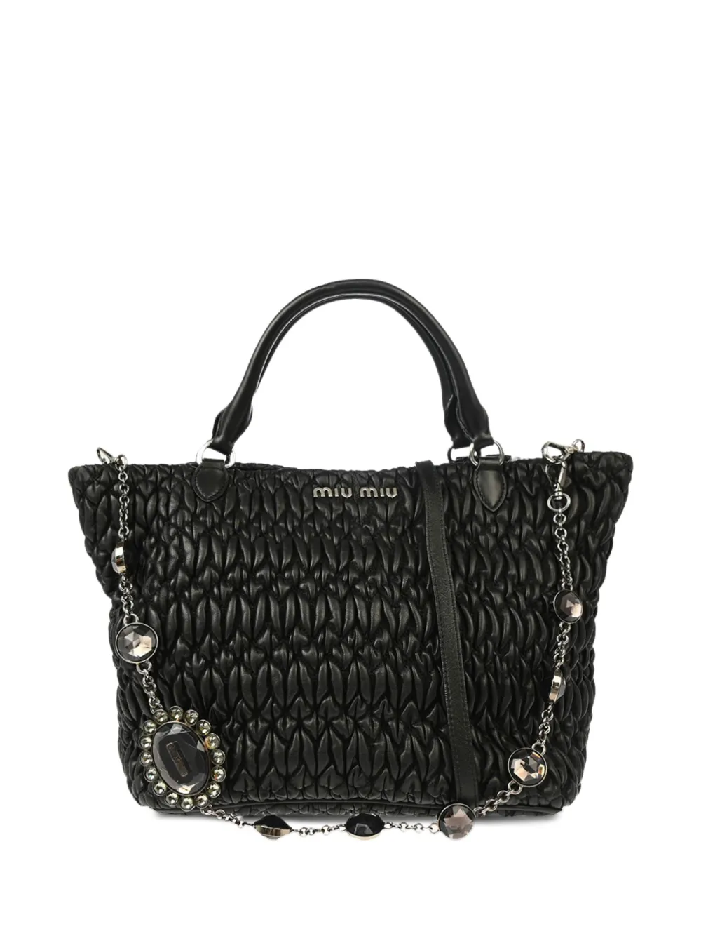 Miu Miu Pre-Owned 2010s Matelasse Chain Handbag | negro | Image 1