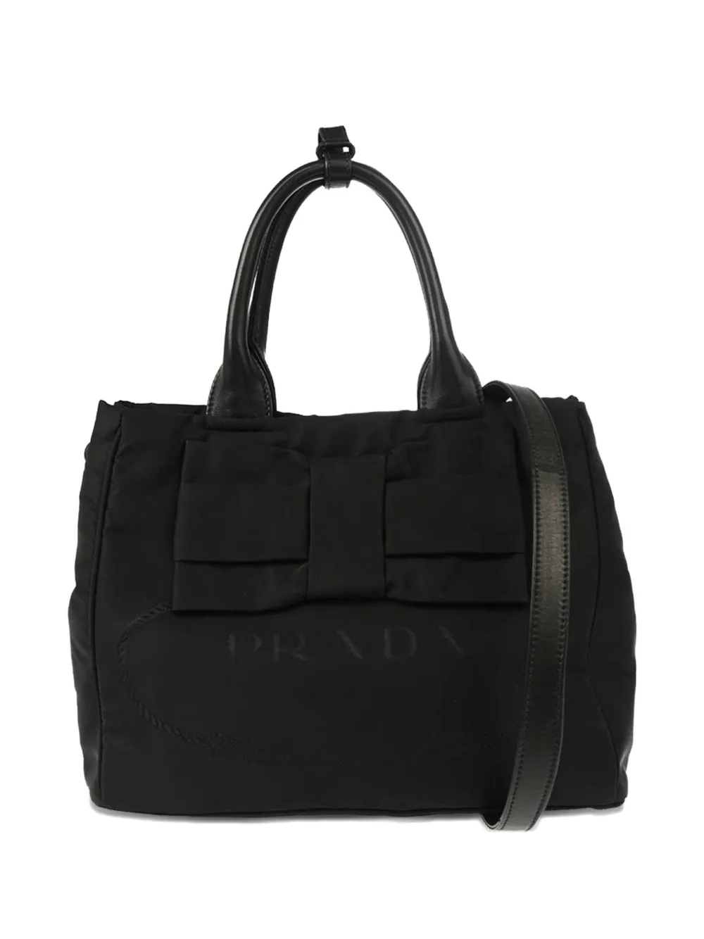 Pre-owned Prada 2010s Bow-detail Handbag