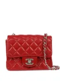 CHANEL Pre-Owned 2012 mini Classic Square flap shoulder bag - Red