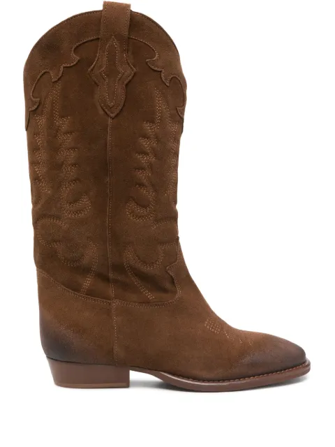 Gisel Moire Guatemala knee-high boots 