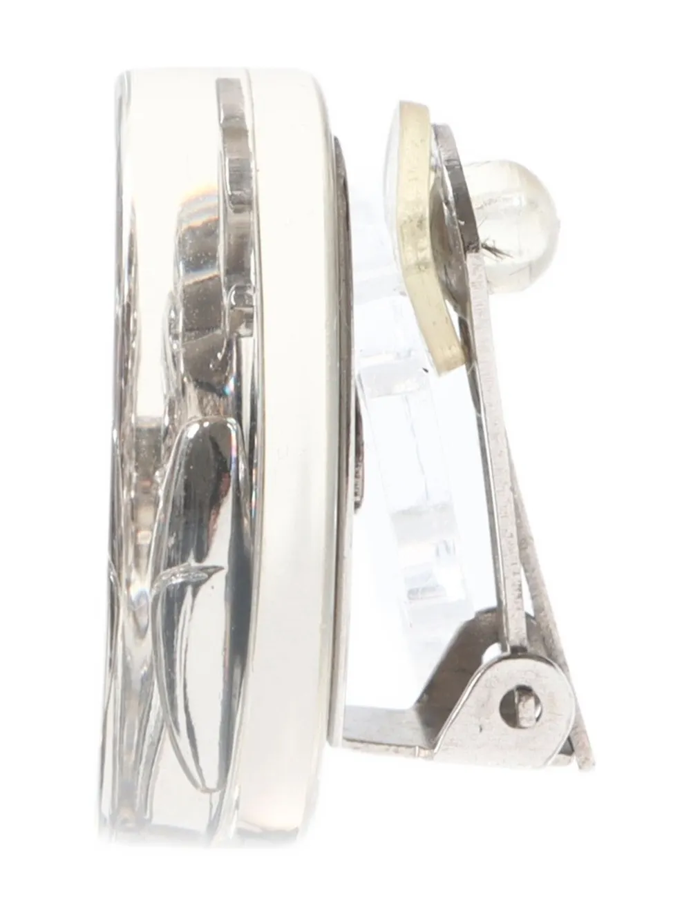 Pre-owned Chanel 1997 Cc Mark Earrings