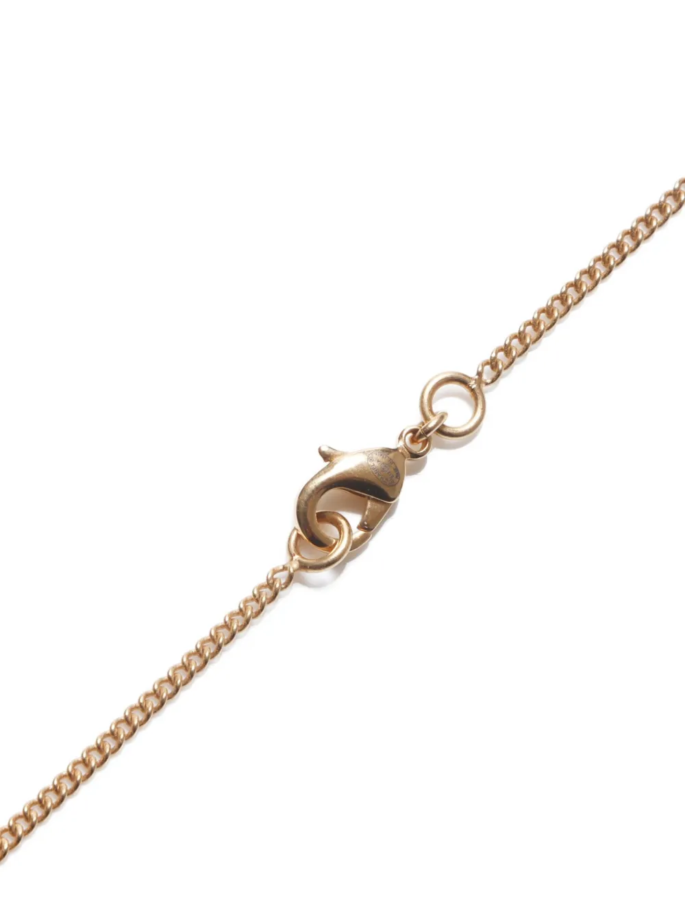 Pre-owned Chanel 2012 Cc Mark Necklace In Gold