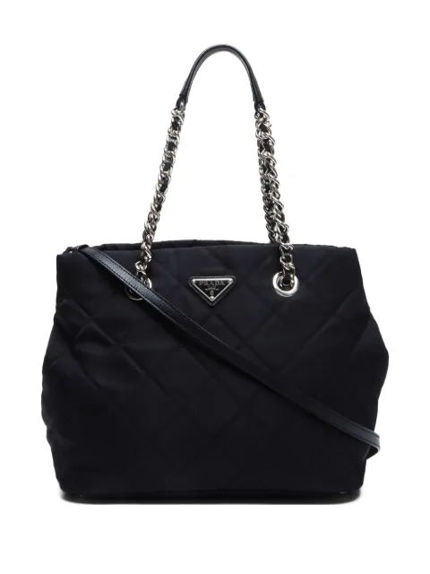 Prada Pre-Owned شنطة عملية بمثلث شعار الماركة 2010