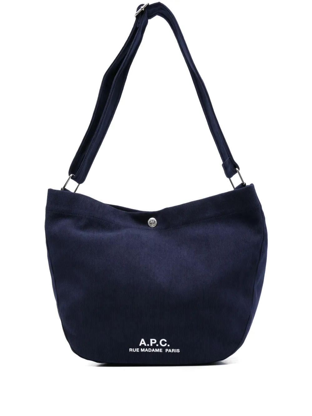 A.P.C. logo-print shoulder bag | Blue | Image 1