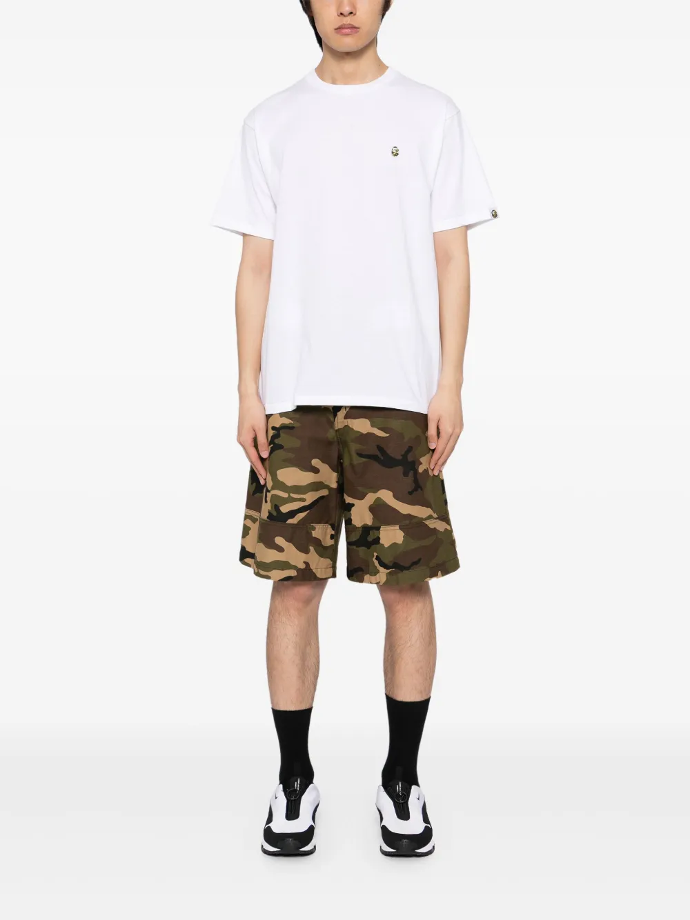 A BATHING APE logo-embroidered t-shirt - Wit