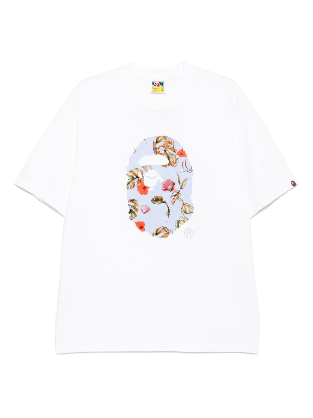 A BATHING APE® logo-printed t-shirt | White | Image 1