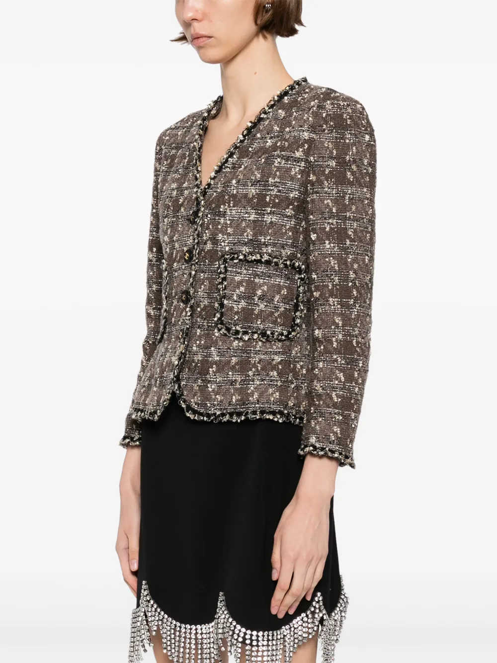 Pre-owned Chanel 1994 Single-breasted Collarless Jacket