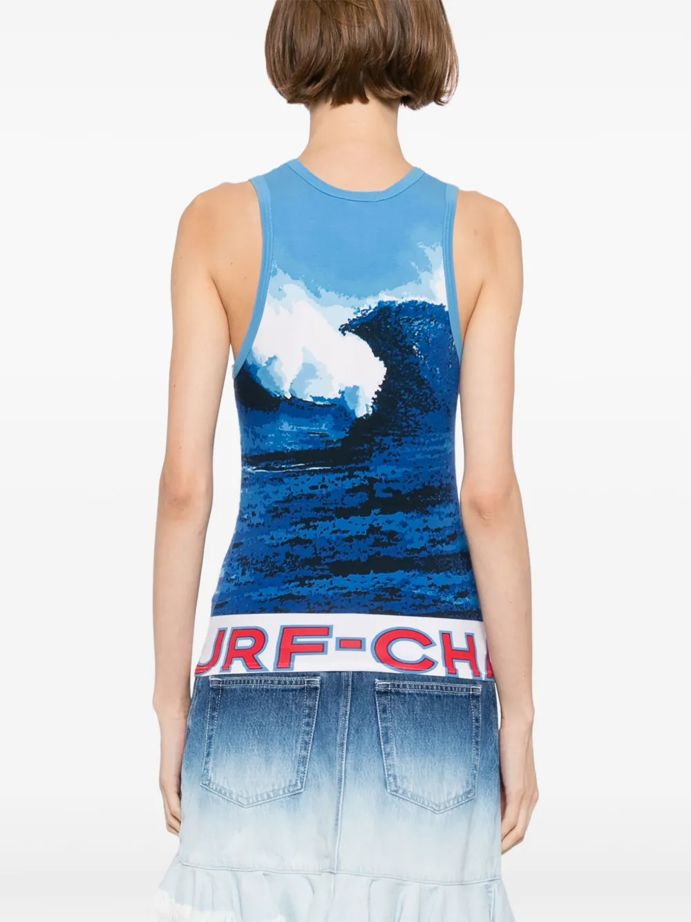 Pre-owned Chanel 2002 Surf Line Sleeveless Tank Top