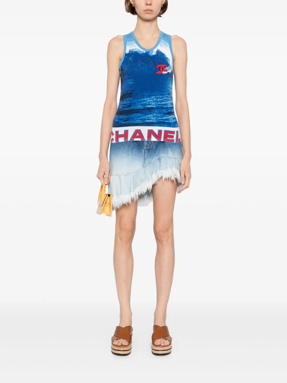 CHANEL Pre-Owned 2002 Surf Line sleeveless tank top | Image 2