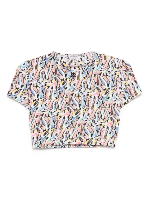CHANEL Pre-Owned 1990-2000s cropped T-shirt