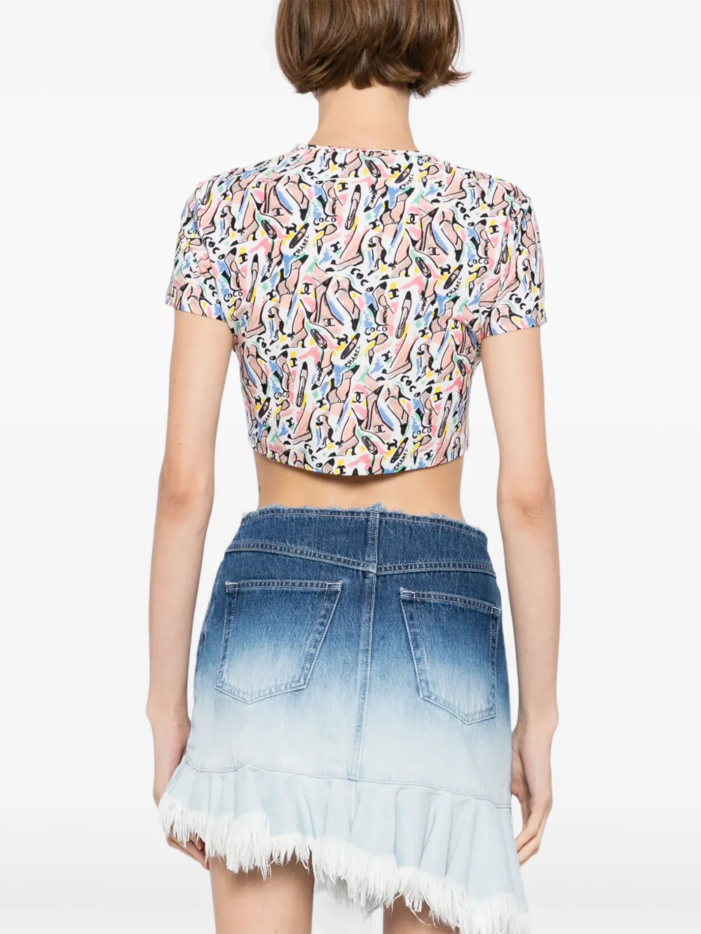 Pre-owned Chanel 1990-2000s Cropped T-shirt