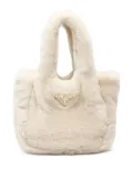 Prada Pre-Owned 2020-2024 shearling tote bag - Neutrals