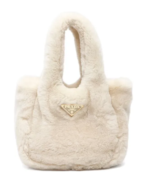 Prada Pre-Owned 2020-2024 shearling tote bag