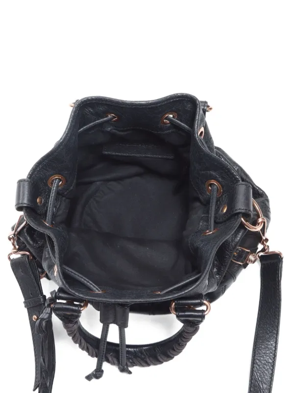 Balenciaga Pre-Owned 2010-2020 Pompon Leather Tote Bag | Black