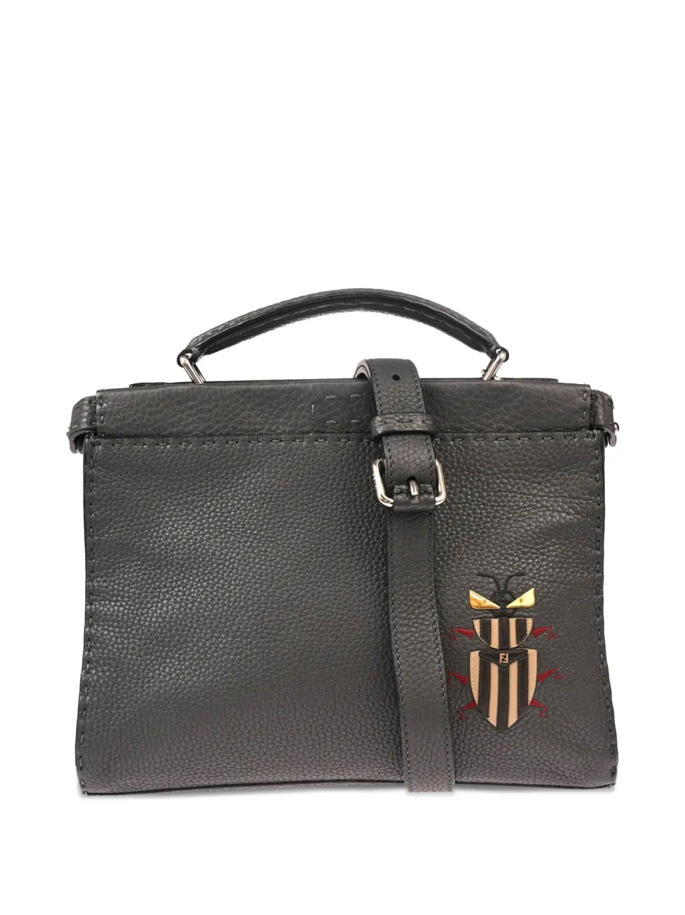 Fendi Pre-Owned 2010s Peekaboo ハンドバッグ ミニ - グレー Fendi Pre-Owned 2010s Peekaboo ハンドバッグ ミニ - グレー
