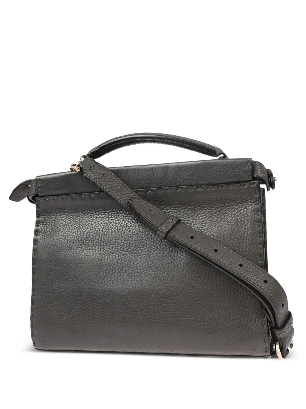 Pre-owned Fendi 2010s Mini Peekaboo Leather Handbag