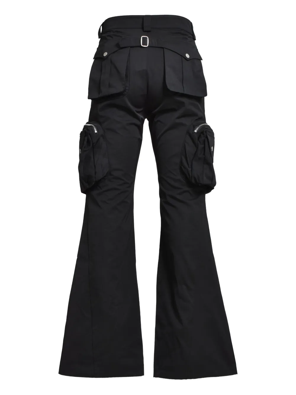 Fffpostalservice Black Wide Backzip Cargo Pants In Black