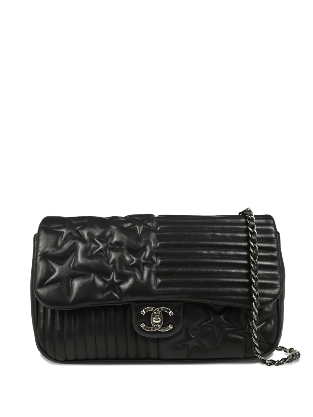 CHANEL Pre-Owned 2014 スターステッチ ショルダーバッグ - ブラック CHANEL Pre-Owned 2014 スターステッチ ショルダーバッグ - ブラック