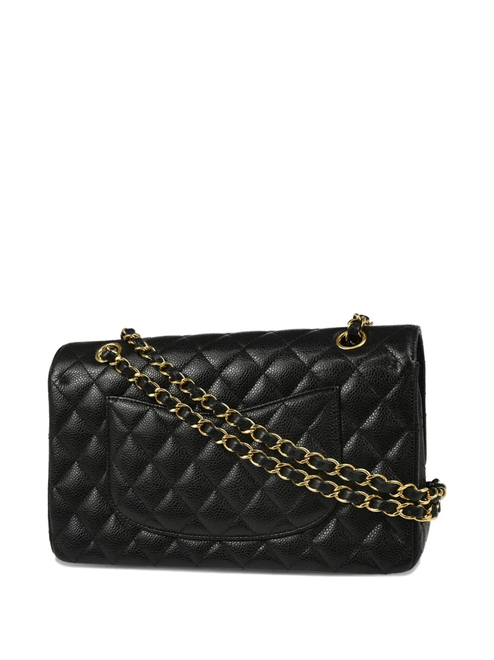 Pre-owned Chanel 2019 Medium Classic Double Flap Shoulder Bag In Black