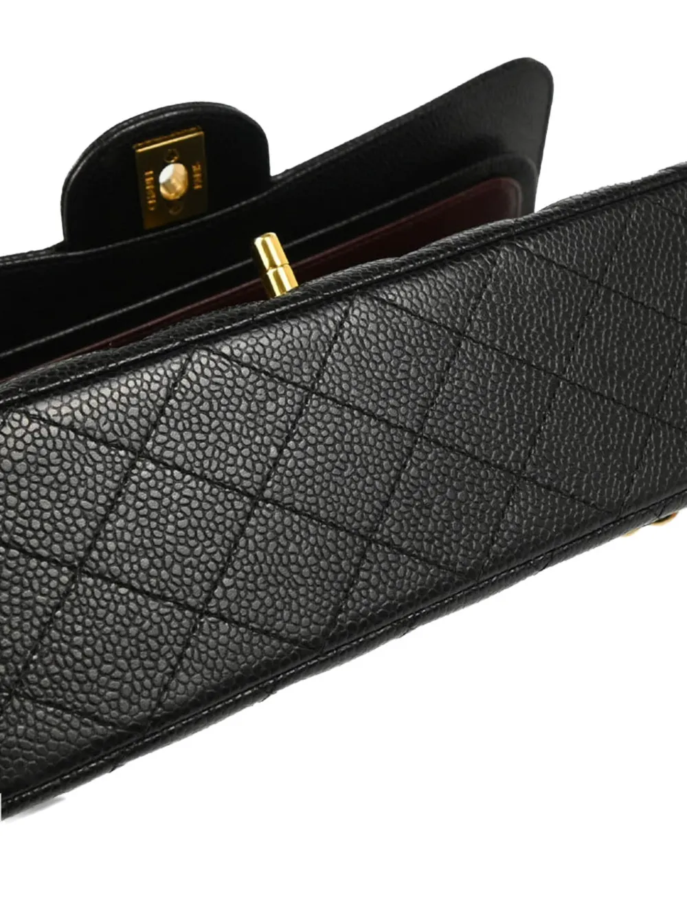 Pre-owned Chanel 2019 Medium Classic Double Flap Shoulder Bag In Black