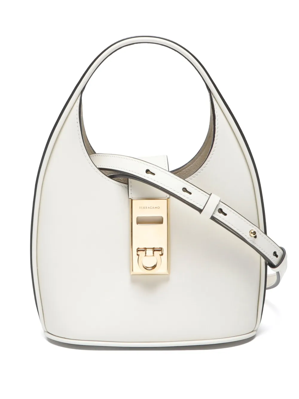 Ferragamo Pre-Owned 2020s Gancini buckle mini bag | White | Image 1