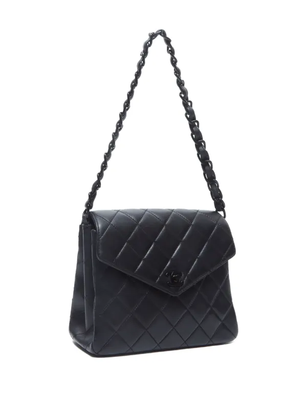 CHANEL Pre-Owned 2002-2003 Matelasse Shoulder Bag Black FARFETCH CZ