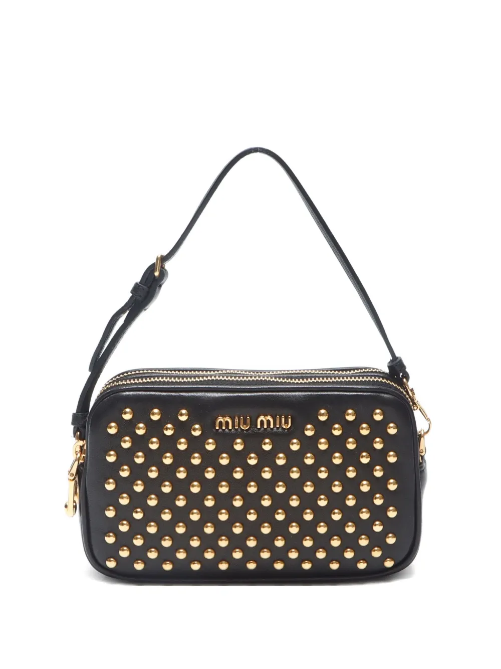 Miu Miu Pre-Owned 2000-2020s stud-embellished handbag | Black | Image 1