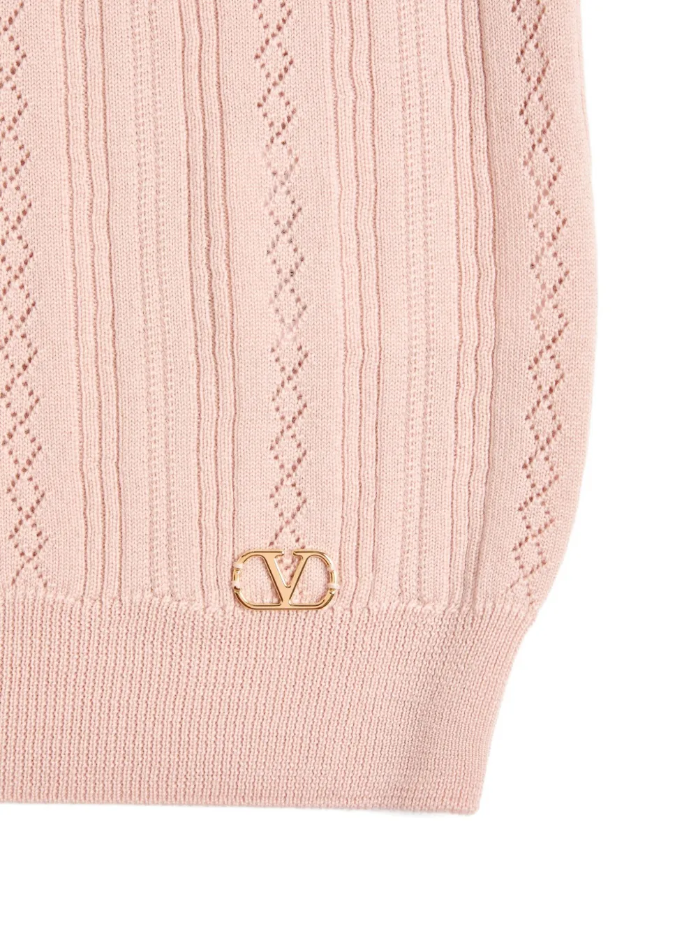 Valentino Garavani VLogo Signature geribbelde trui Roze