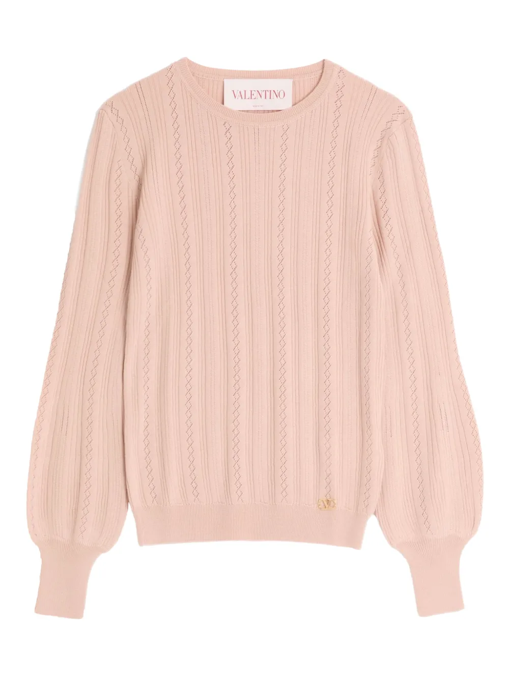 Valentino Garavani VLogo Signature ribbed sweater - ピンク Valentino Garavani VLogo Signature ribbed sweater - ピンク