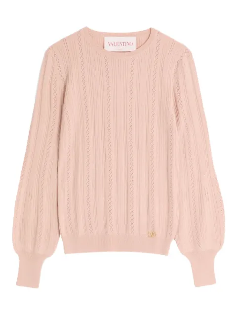 Valentino Garavani Gerippter Pullover mit VLogo Signature