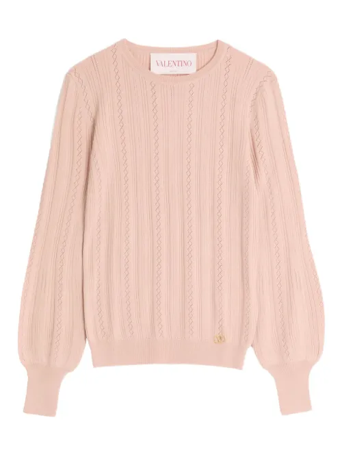 Pull côtelé à détail VLogo - Valentino Garavani - Modalova