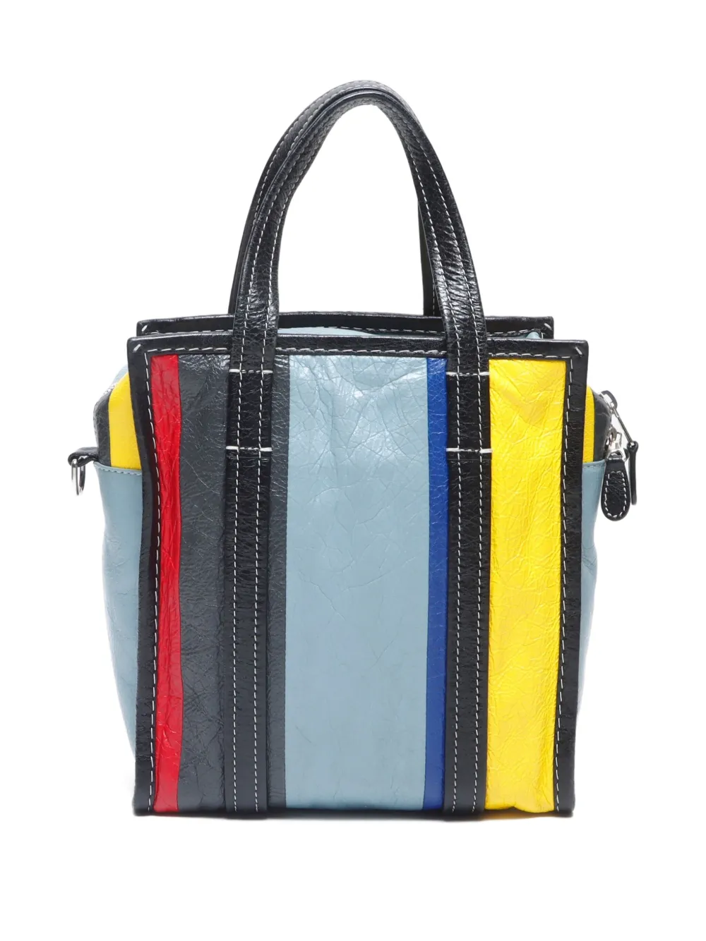 Balenciaga Pre-Owned 2000s small Bazaar stripes tote bag | Image 2