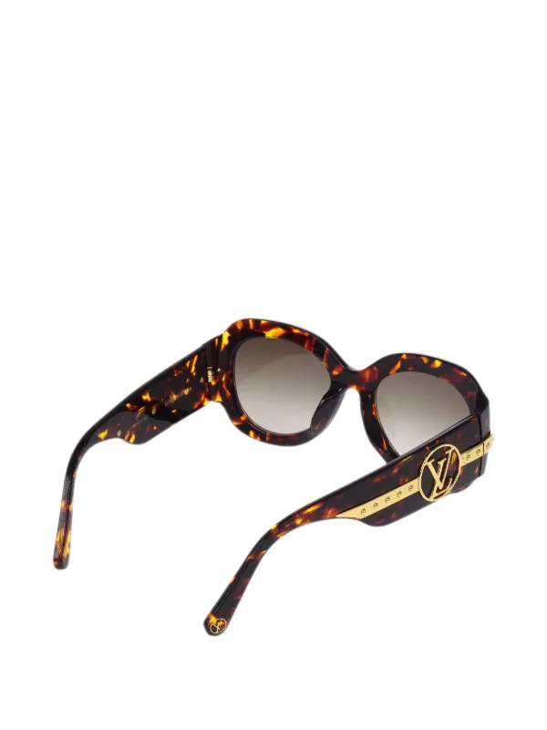 Louis Vuitton Pre-Owned 2019 round-frame Sunglasses Brown