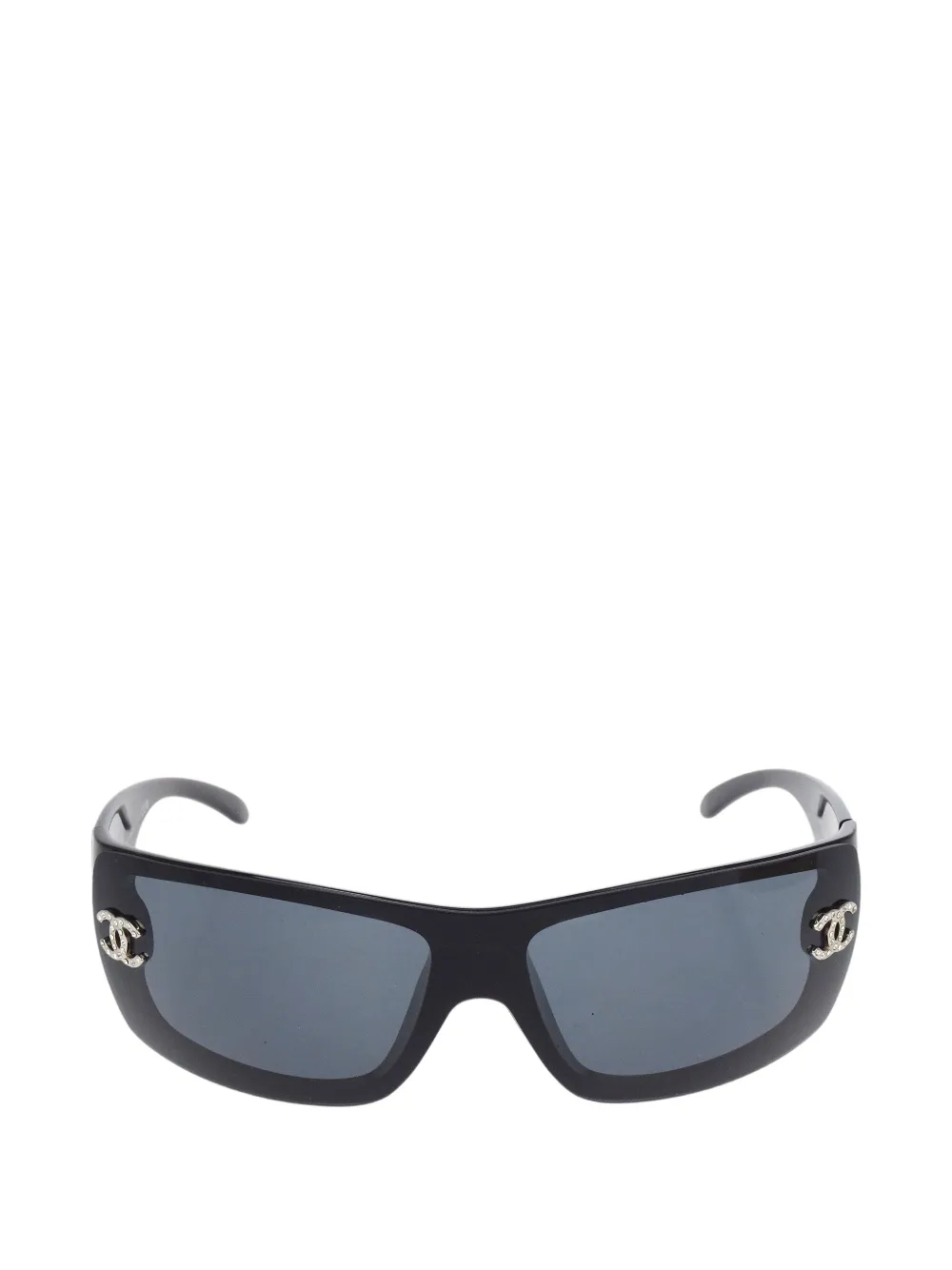 CHANEL Pre-Owned 1990-2000s rectangle-frame sunglasses | Black | Image 1