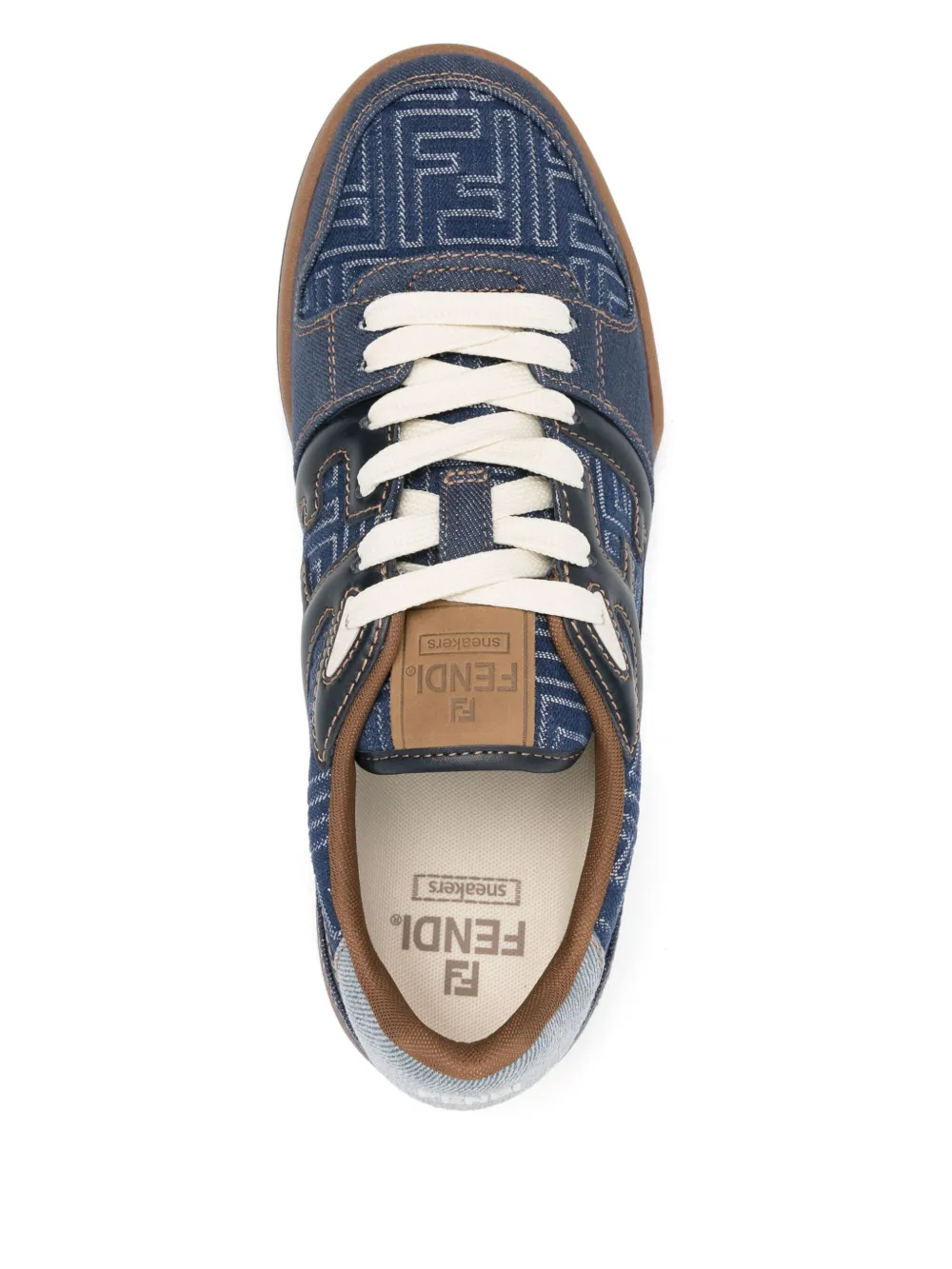 FENDI leather sneakers Blue
