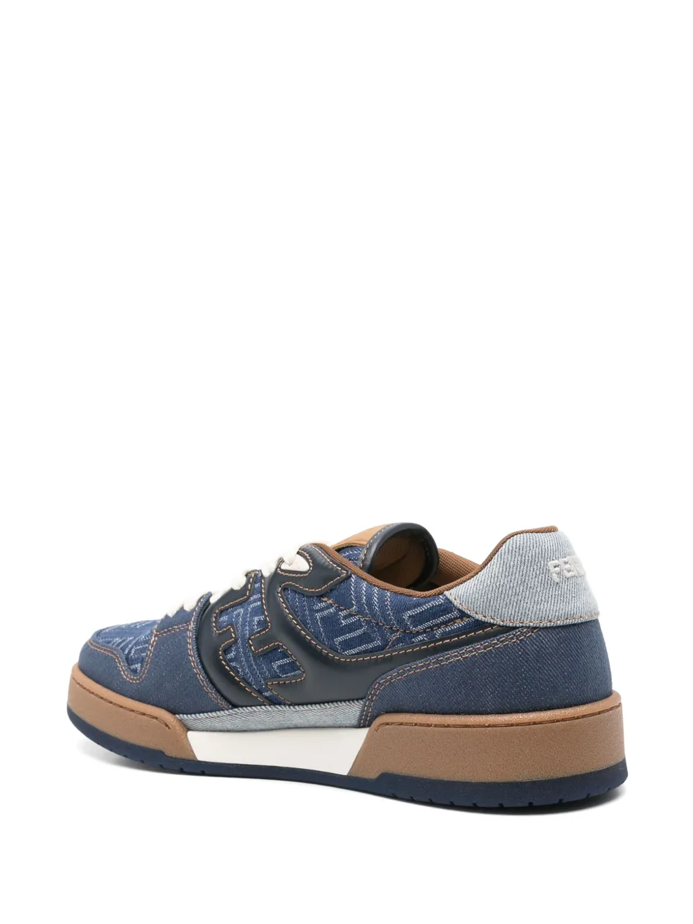 FENDI leather sneakers Blue