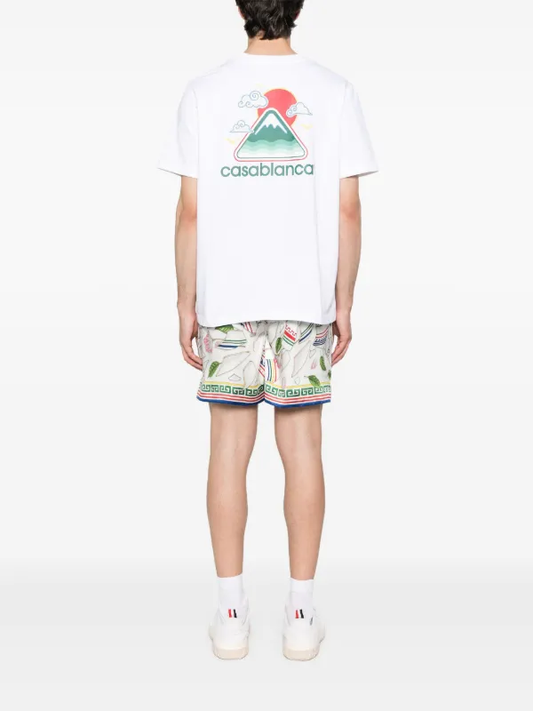 Casablanca organic-cotton t-shirt | White | FARFETCH JO