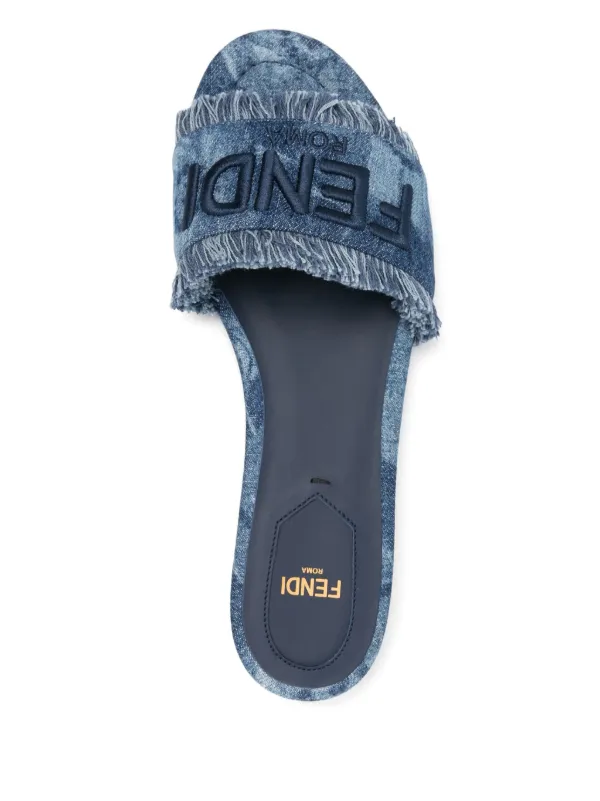 FENDI Sunshine Slides | Blue | FARFETCH